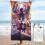 Serviette de plage en microfibre 31,5 x 63 pouces - Séchage rapide, douce, 1