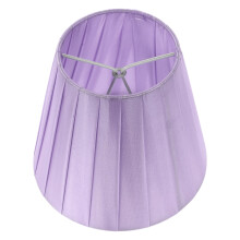 Abat-jour en tissu violet pour lampe de table, lampadaire ou lustre.