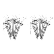 Lot de 40 sifflets à pompon pour fêtes – Argent