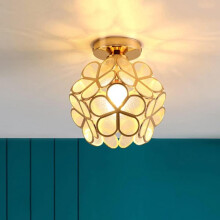 Plafonnier scandinave minimaliste moderne E27 pour entrée, couloir, balcon, chambre, doré