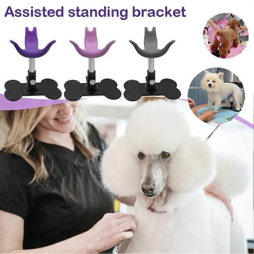 (gray/onesize) Dog Standing Assistance Rack Adjustable Pet Beauty Stool Fixed Dog 1