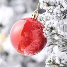 Penkiiy iridescent pink and clear Christmas ornaments 72 pcs