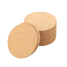 Lot de 10 sous-verres en liège, diamètre 10 cm