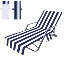 Toalha de praia listrada em microfibra, 75 x 200 cm