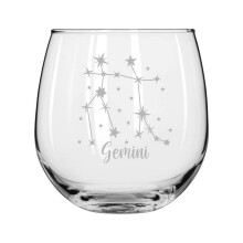 Verre à vin sans pied 16 oz Constellation Gémeaux