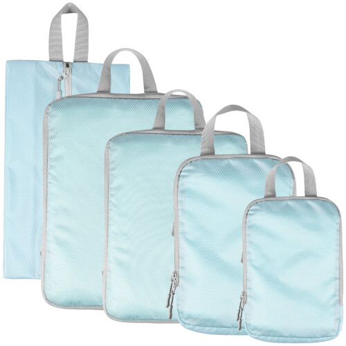 Ensemble de 5 cubes de rangement compressibles avec sac à chaussures