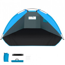 Tente de plage QISIWOLE pour 3 personnes, protection UPF50+, légère
