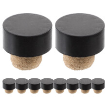Bouchons de bouteille de vin en forme de T, bois et ABS, lot de 10