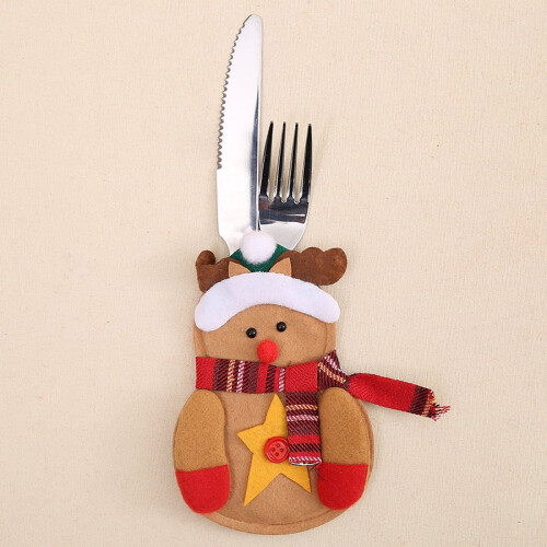 Ensemble de 6 porte-couverts en forme de sapin de Noël