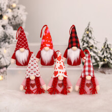Ornement de Noël Tomte Doll en tissu avec lumière LED5