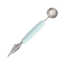 Cuillère à fruits en acier inoxydable avec embout de découpe, 18,5 cm