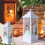 Lanterna de Natal Fengga com design de boneco de neve e velho, 1 peça. 1