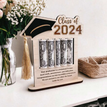 Cadre porte-billets de remise de diplômes 2024 15,2 cm x 16,8 cm