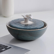Fontaine à eau de table en céramique 23,5 cm L x 13,5 cm H