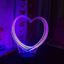 LINLIN3D nočné svetlo USB dotyková stolová lampa 7 farieb