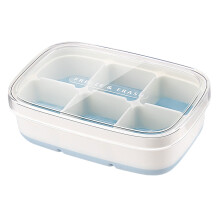 Forma de gelo com 6 compartimentos para cubos de gelo quadrados – PP, branca
