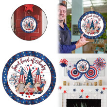Függetlenség Napja Háztányér Hazafias Amerikai Zászló Design1
