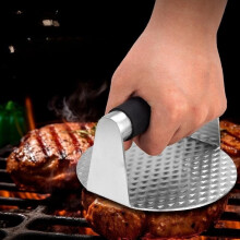 Presse à hamburgers en acier inoxydable, presse à steaks hachés ronds de 14 cm