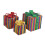 3 beleuchtete Weihnachtsgeschenkboxen mit Schleifen 1