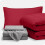 Bare Home 5-Piece Twin Bedding Set in Red and Light Grey 1