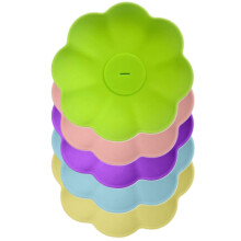Suporte de silicone para forma de gelo em formato de pétala, ideal para festas de verão.