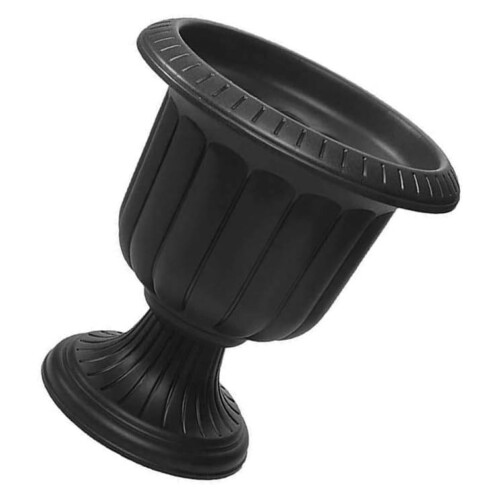 Vaso a urna classico greco, nero, 48 cm
