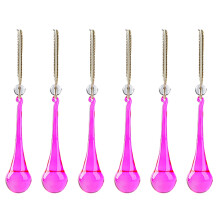 Glass Teardrop Christmas Ornaments Clear 6 pcs