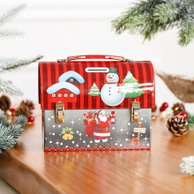 Boîte cadeau de Noël en métal avec fonction tirelire