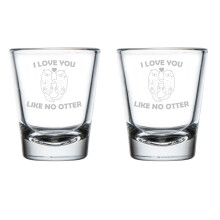 2x1.75oz Otter-Themed Shot Glasses
