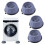 Lot de 4 tapis de protection antichoc pour machine à laver 1