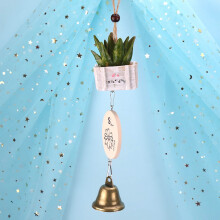 carillon éolien en résine de style japonais orné de plantes succulentes