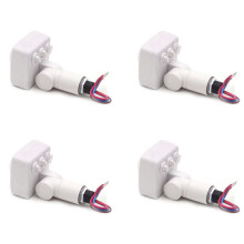 4x weißer PIR-Bewegungsmelderschalter, 220 V, einstellbar