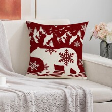 Funda de almohada navideña de 45 x 45 cm (18 x 18 pulgadas) para decoración navideña.