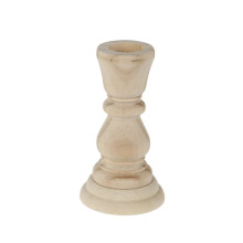 Unfinished Wooden Candle Holders Set – 7.1" Retro DIY