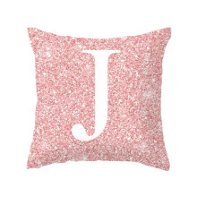 Satin Pillow Cases Letter Design 2 Pack 45x45 cm