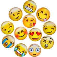 Mágneses emojik3D üveg mosolygós hűtőmágnesek12 db-os csomag1.18