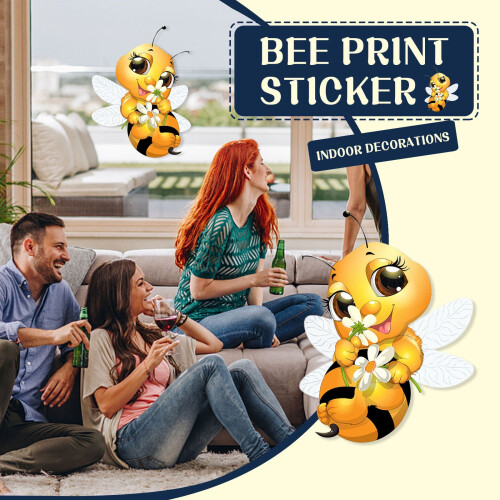 Bee Wall Decals for Kids Bedroom Removable 1 Set