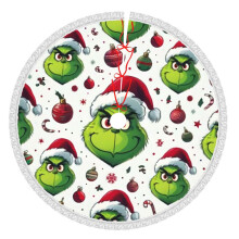Grin-Ch Christmas Tree Skirt 48 Inch Rustic Holiday Decor