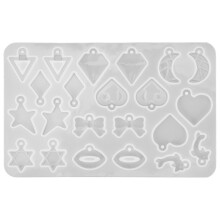 DIY small pendant silicone mold for earrings, reusable, 1