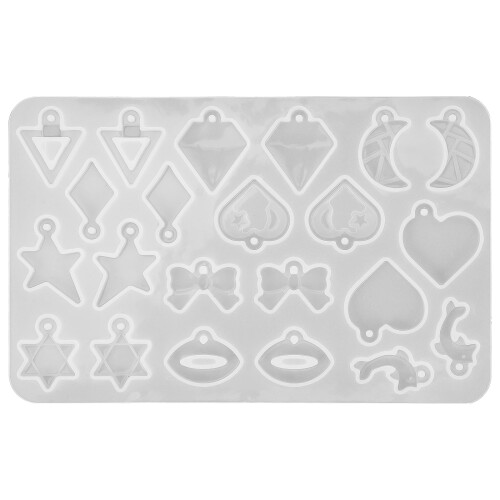 DIY small pendant silicone mold for earrings, reusable, 1