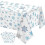 Blue white snowflake tablecloth plastic 1 pack 1
