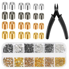 Perles à sertir pour bijoux avec pince (2200 pièces)