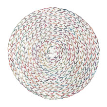 Meuva round table mats PP thermal insulation 4 pcs teal lace