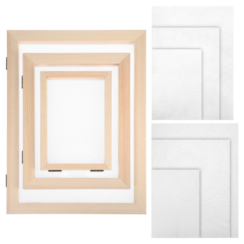 Paper Making Kit with Screen Deckle Mold and Mesh