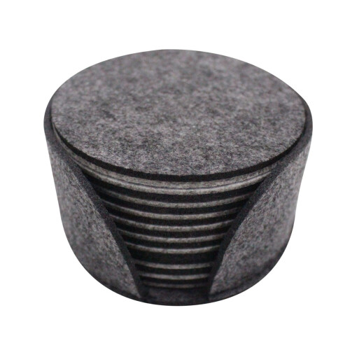 20-Piece Round Glass Coasters Set with Storage Box
