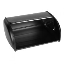 Stainless Steel Bread Bin Roll Top Large Capacity Black