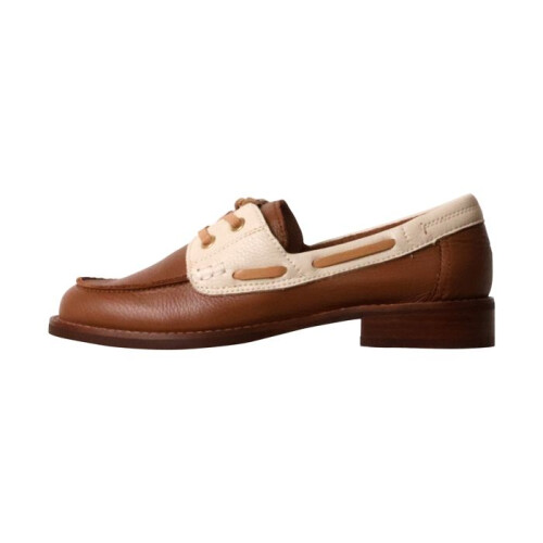 Mocassin Cuir Emilie Karston Flore - Cognac