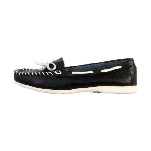 Mocassin - SUPER MODE - LBS - Noir - Dessus cuir - Semelle synthétique