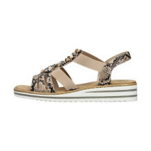 Sandali - RIEKER - Dollaro - Combi beige - Con zeppa - Con elastici
