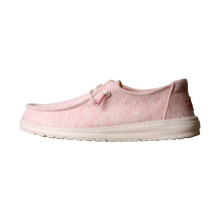 Mocassin - HEY DUDE - Wendy Stretch Jersey - Vaaleanpunainen - Pyöreät nauhat - Tasapohja - Mukavuus
